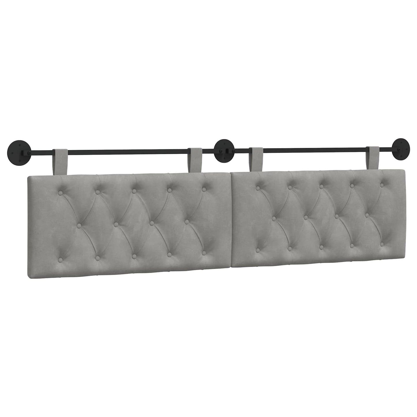 Testata appesa Grigio chiaro 190 x 55 x 7 cm Velluto