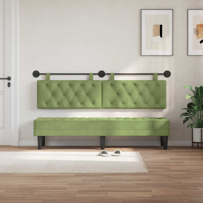 Testata appesa Verde chiaro 190 x 55 x 7 cm Velluto