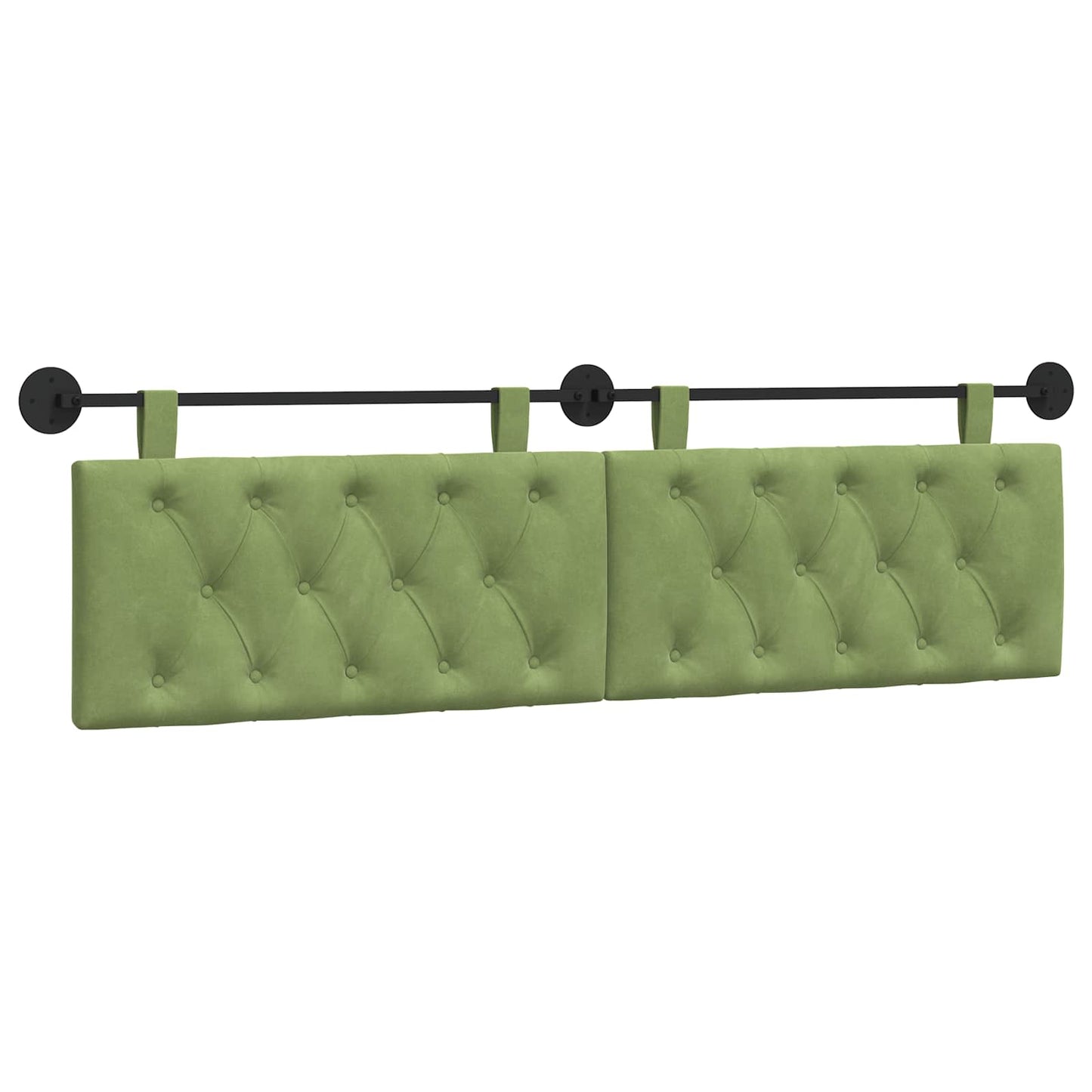 Testata appesa Verde chiaro 190 x 55 x 7 cm Velluto