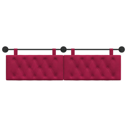 Testata appesa Rosso Vino 190 x 55 x 7 cm Velluto