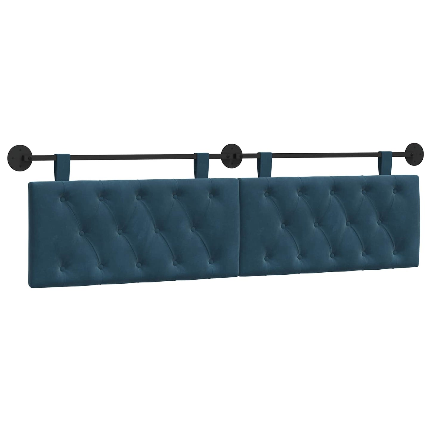 Testata appesa Montaggio a parete Blu 190 x 55 x 7 cm Velluto