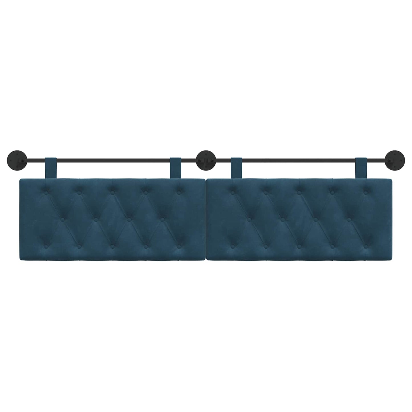 Testata appesa Montaggio a parete Blu 190 x 55 x 7 cm Velluto