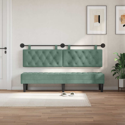 Testata appesa Verde Mare 190 x 55 x 7 cm Velluto