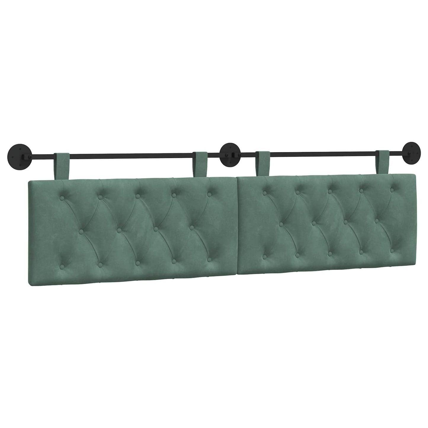Testata appesa Verde Mare 190 x 55 x 7 cm Velluto