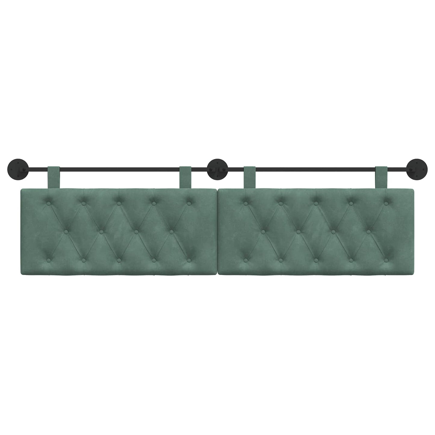 Testata appesa Verde Mare 190 x 55 x 7 cm Velluto