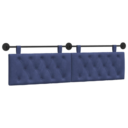 Testata appesa Blu Polizia 190 x 55 x 7 cm Velluto