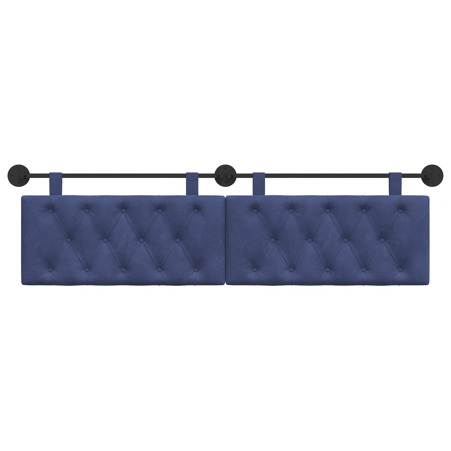 Testata appesa Blu Polizia 190 x 55 x 7 cm Velluto