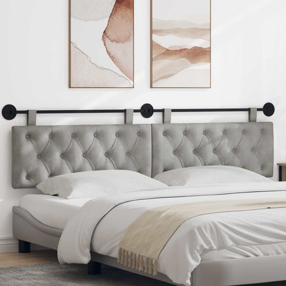 Testata appesa Grigio chiaro 210 x 55 x 7 cm Velluto