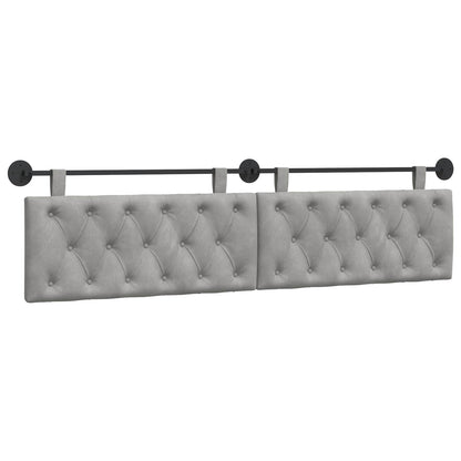 Testata appesa Grigio chiaro 210 x 55 x 7 cm Velluto