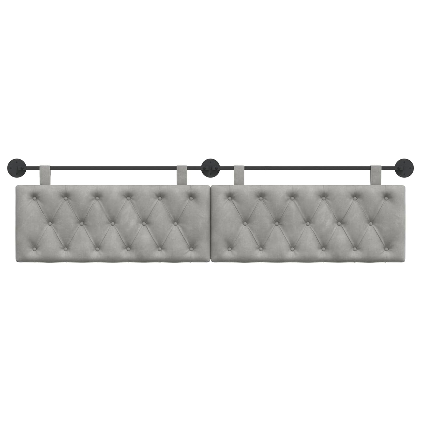 Testata appesa Grigio chiaro 210 x 55 x 7 cm Velluto