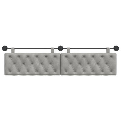 Testata appesa Grigio chiaro 210 x 55 x 7 cm Velluto