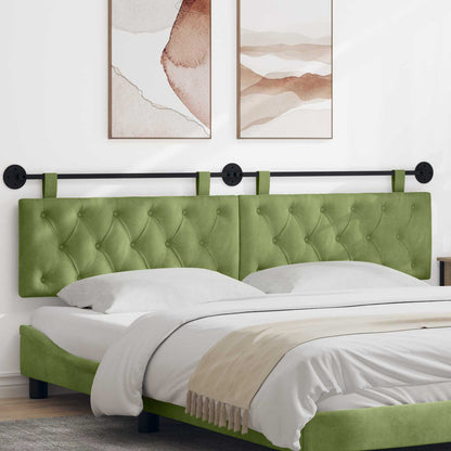 Testata appesa Verde chiaro 210 x 55 x 7 cm Velluto