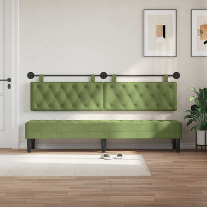 Testata appesa Verde chiaro 210 x 55 x 7 cm Velluto