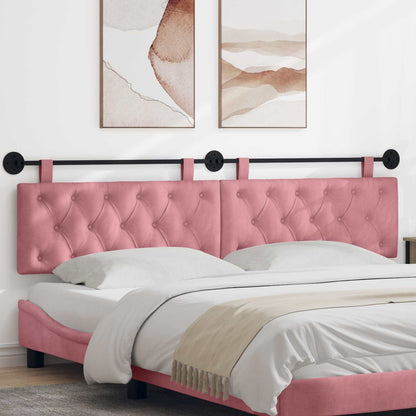 Testata appesa Montaggio a parete Rosa 210 x 55 x 7 cm Velluto