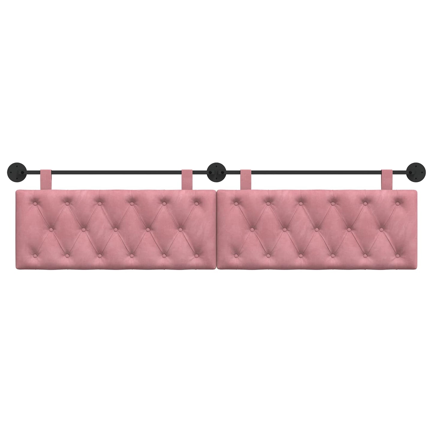 Testata appesa Montaggio a parete Rosa 210 x 55 x 7 cm Velluto