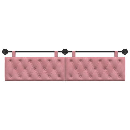 Testata appesa Montaggio a parete Rosa 210 x 55 x 7 cm Velluto