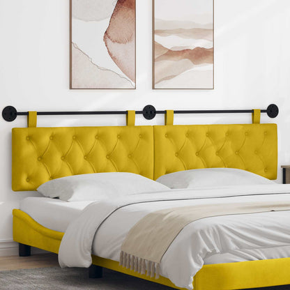 Testata appesa Giallo 210 x 55 x 7 cm Velluto