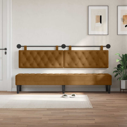 Testata appesa Marrone 210 x 55 x 7 cm Velluto