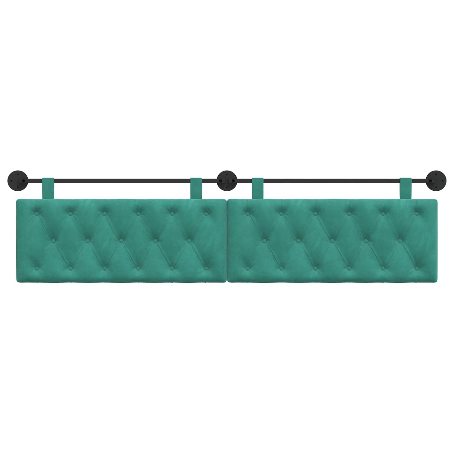 Testata appesa Turchese 210 x 55 x 7 cm Velluto