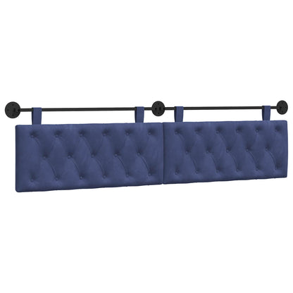 Testata appesa Blu Polizia 210 x 55 x 7 cm Velluto