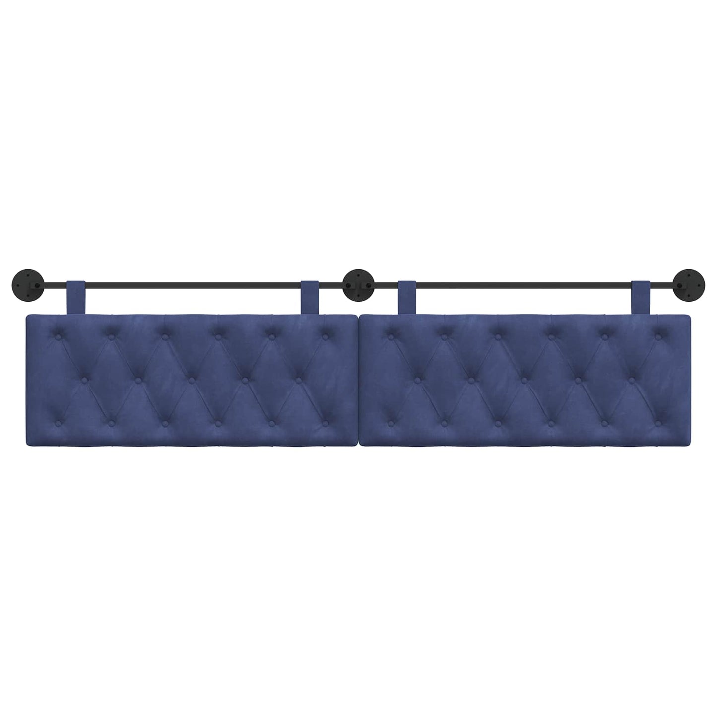 Testata appesa Blu Polizia 210 x 55 x 7 cm Velluto
