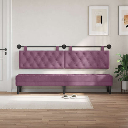 Testata appesa Montaggio a parete Viola 210 x 55 x 7 cm Velluto