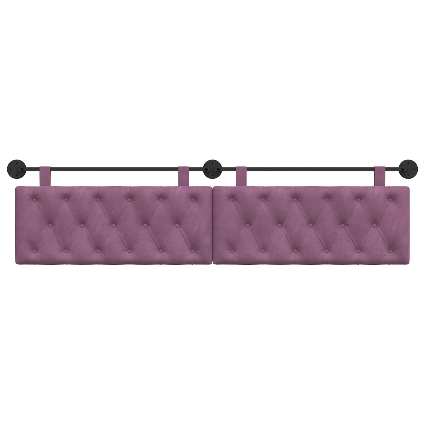 Testata appesa Montaggio a parete Viola 210 x 55 x 7 cm Velluto