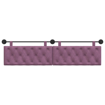 Testata appesa Montaggio a parete Viola 210 x 55 x 7 cm Velluto