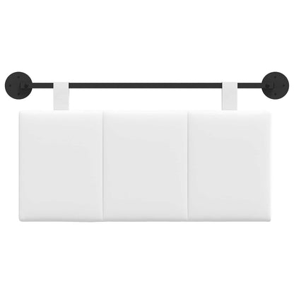 Testata appesa Montaggio a parete Bianco 90 x 55 x 5 cm Tessuto