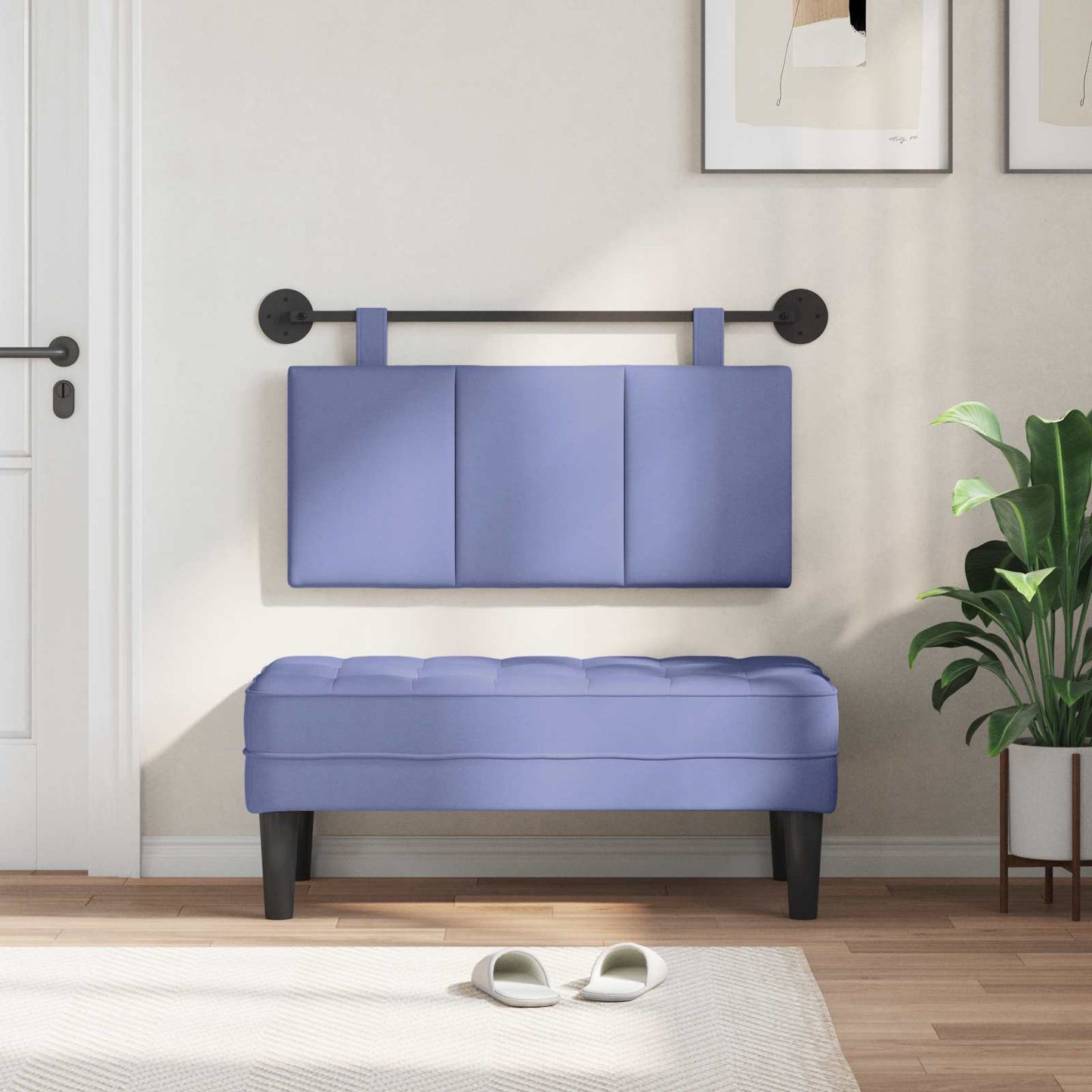 Testata appesa Rigato Blu jeans 90 x 55 x 5 cm Tessuto