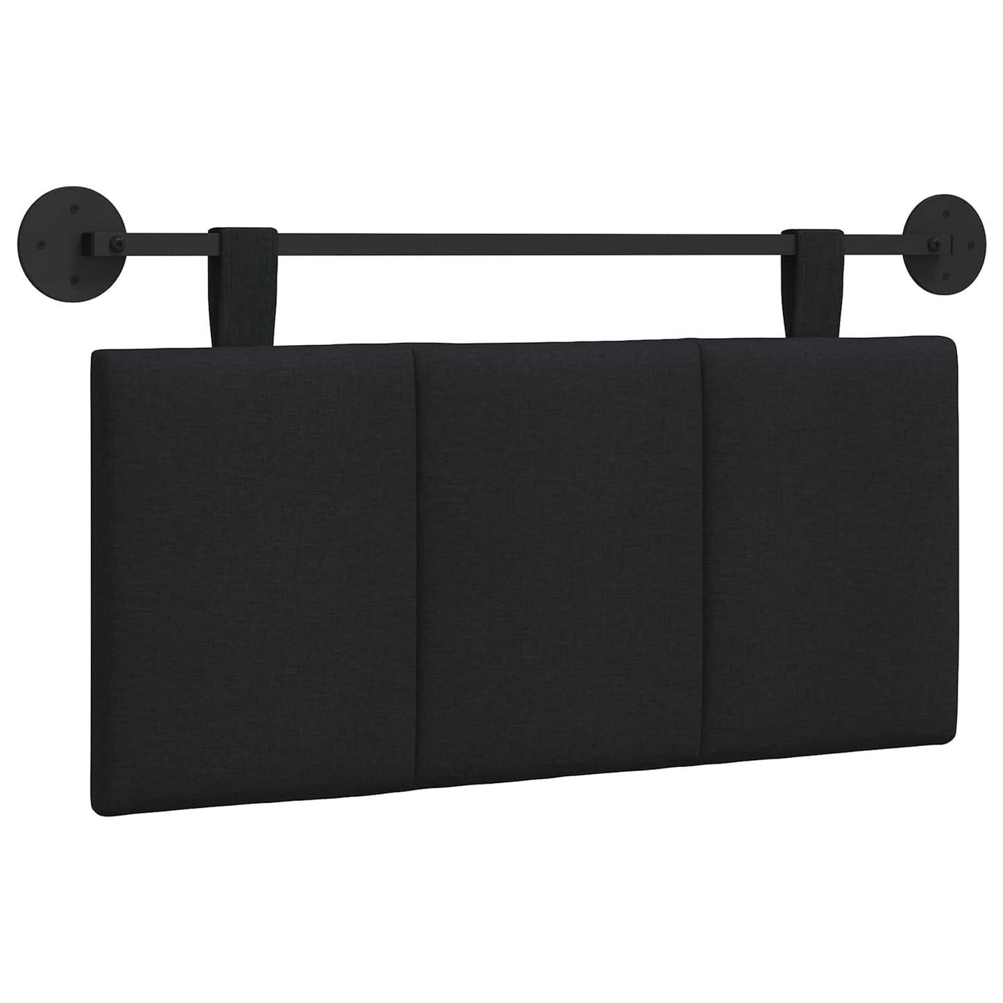 Testata appesa Montaggio a parete Nero 100 x 55 x 5 cm Tessuto