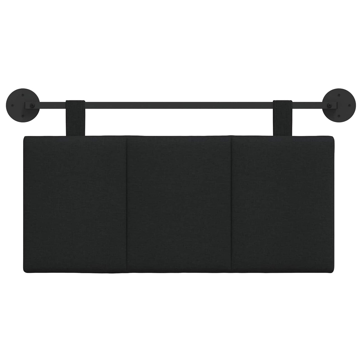 Testata appesa Montaggio a parete Nero 100 x 55 x 5 cm Tessuto