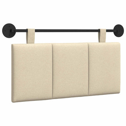 Testata appesa Montaggio a parete Crema 100 x 55 x 5 cm Tessuto
