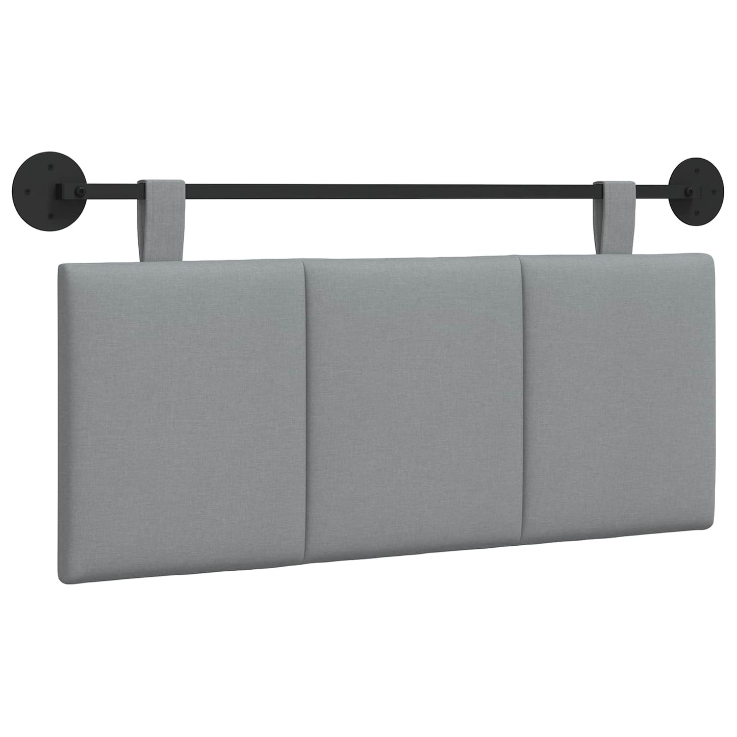 Testata appesa Rigato Grigio chiaro 110 x 55 x 5 cm Tessuto