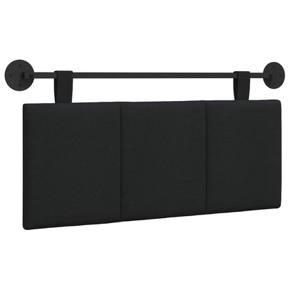 Testata appesa Montaggio a parete Nero 110 x 55 x 5 cm Tessuto