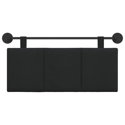 Testata appesa Montaggio a parete Nero 110 x 55 x 5 cm Tessuto