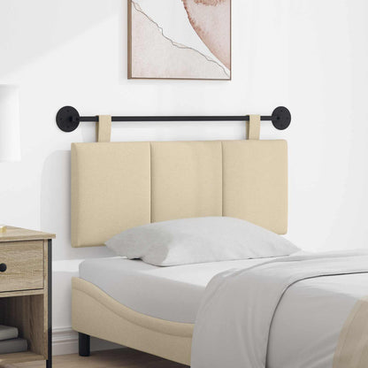 Testata appesa Montaggio a parete Crema 110 x 55 x 5 cm Tessuto