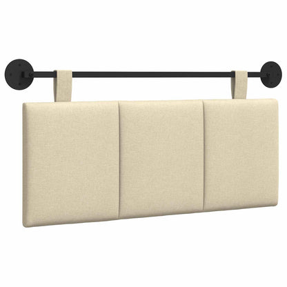 Testata appesa Montaggio a parete Crema 110 x 55 x 5 cm Tessuto