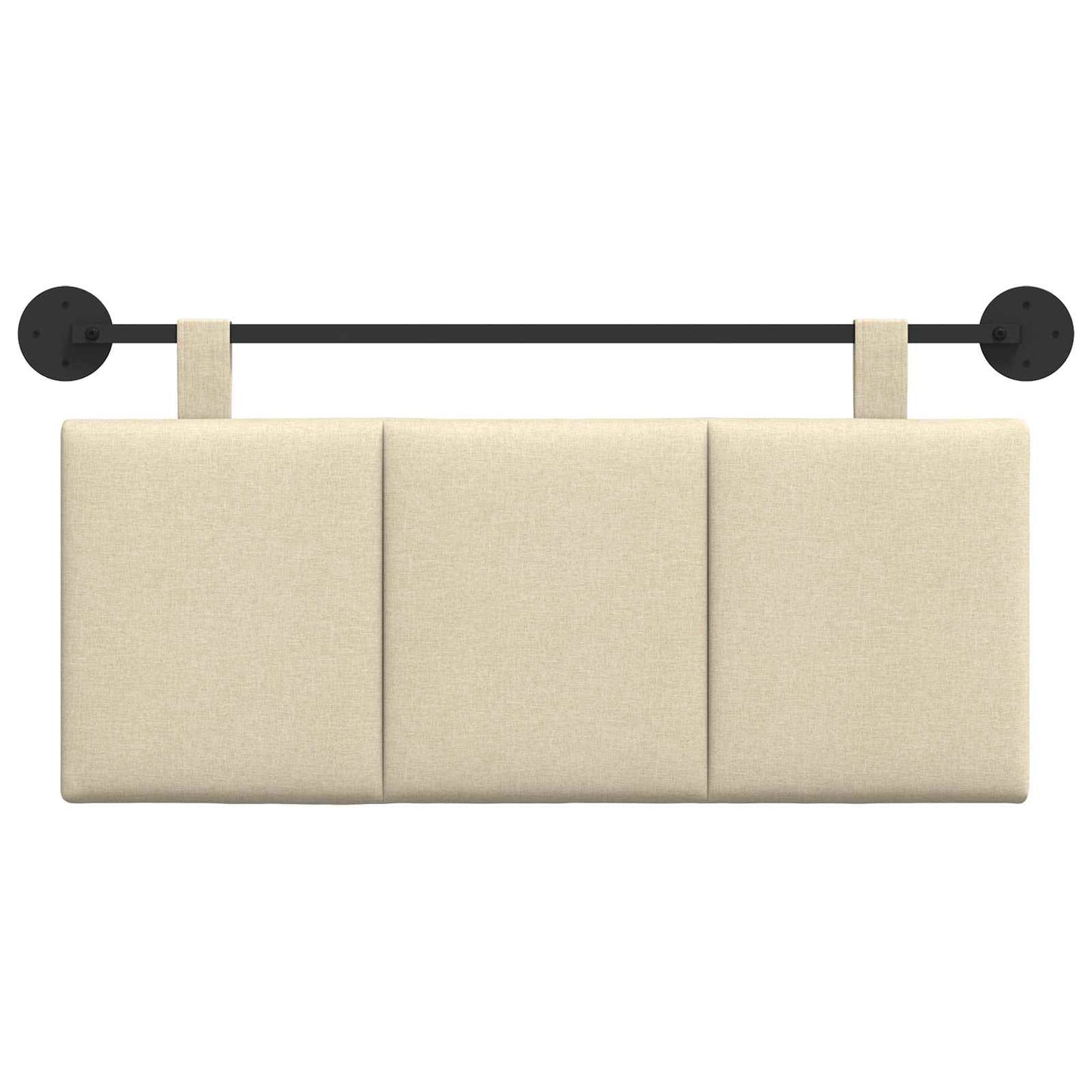Testata appesa Montaggio a parete Crema 110 x 55 x 5 cm Tessuto