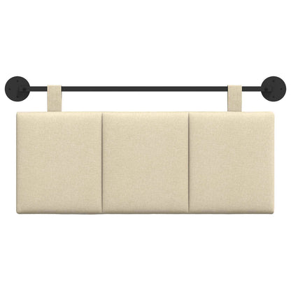 Testata appesa Montaggio a parete Crema 110 x 55 x 5 cm Tessuto