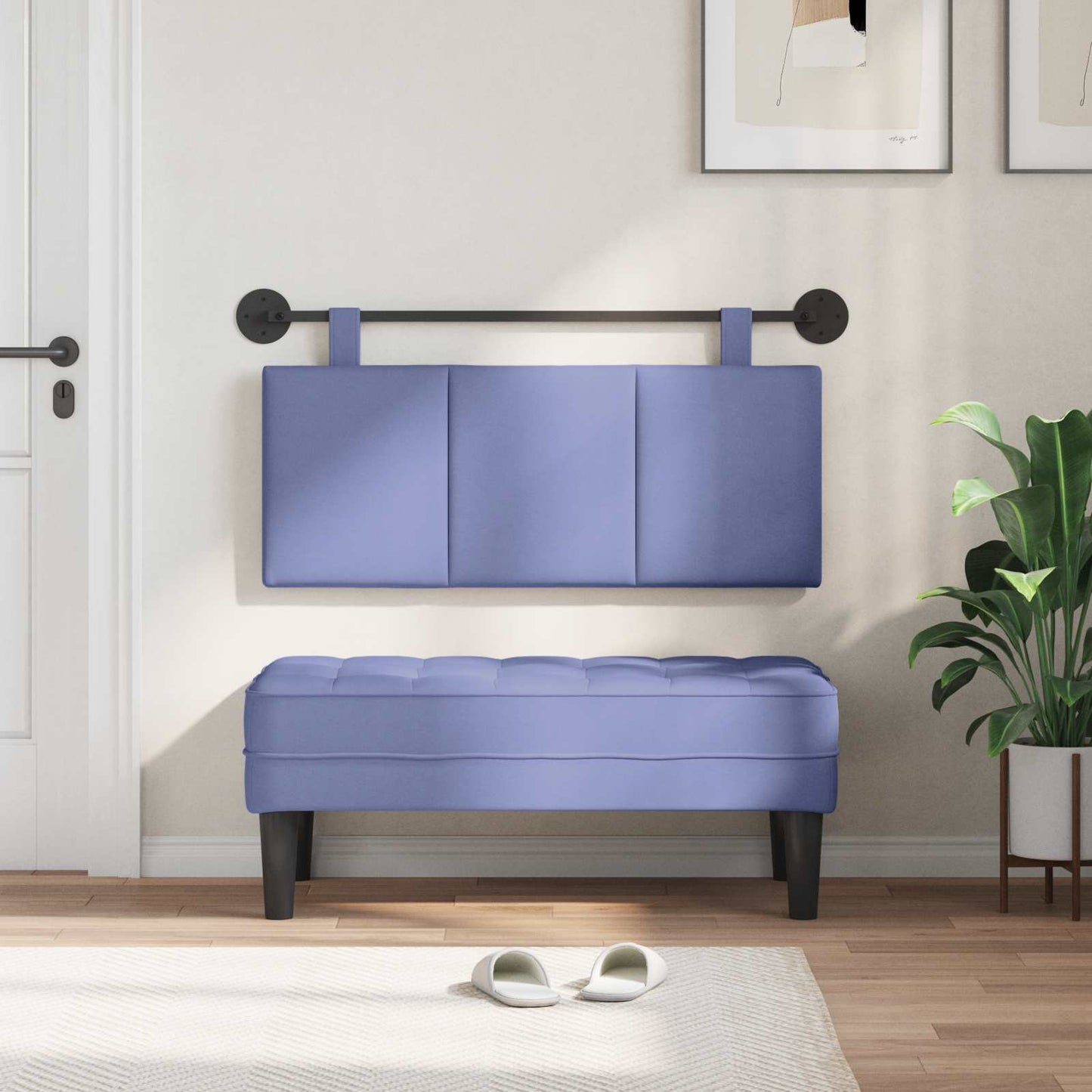 Testata appesa Rigato Blu jeans 110 x 55 x 5 cm Tessuto