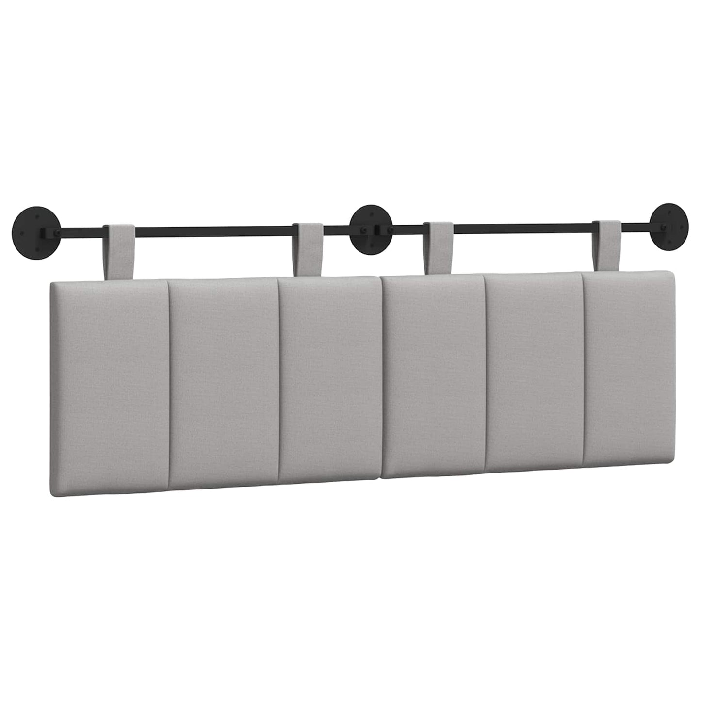 Testata appesa Rigato Grigio Nuvola 150 x 55 x 5 cm Tessuto
