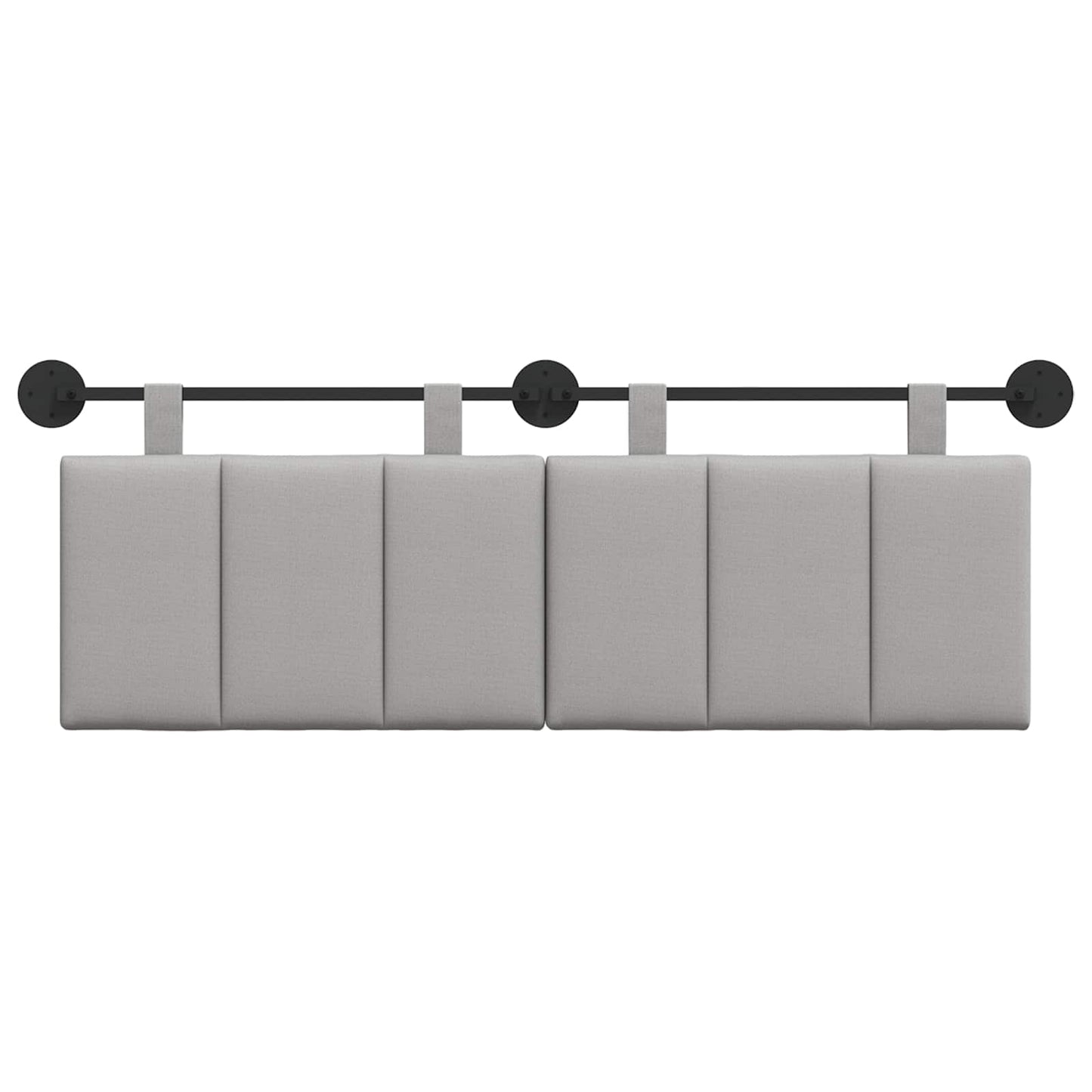 Testata appesa Rigato Grigio Nuvola 150 x 55 x 5 cm Tessuto