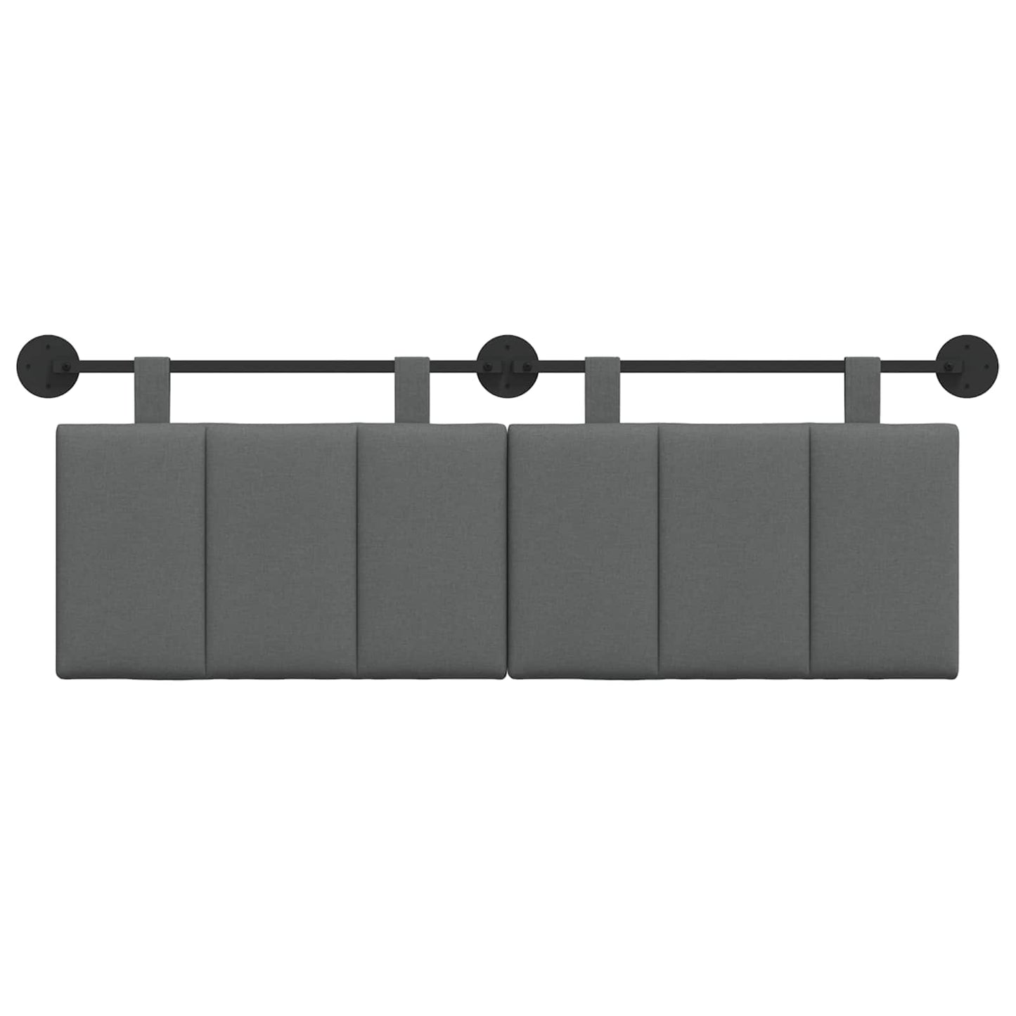 Testata appesa Rigato Grigio scuro 150 x 55 x 5 cm Tessuto