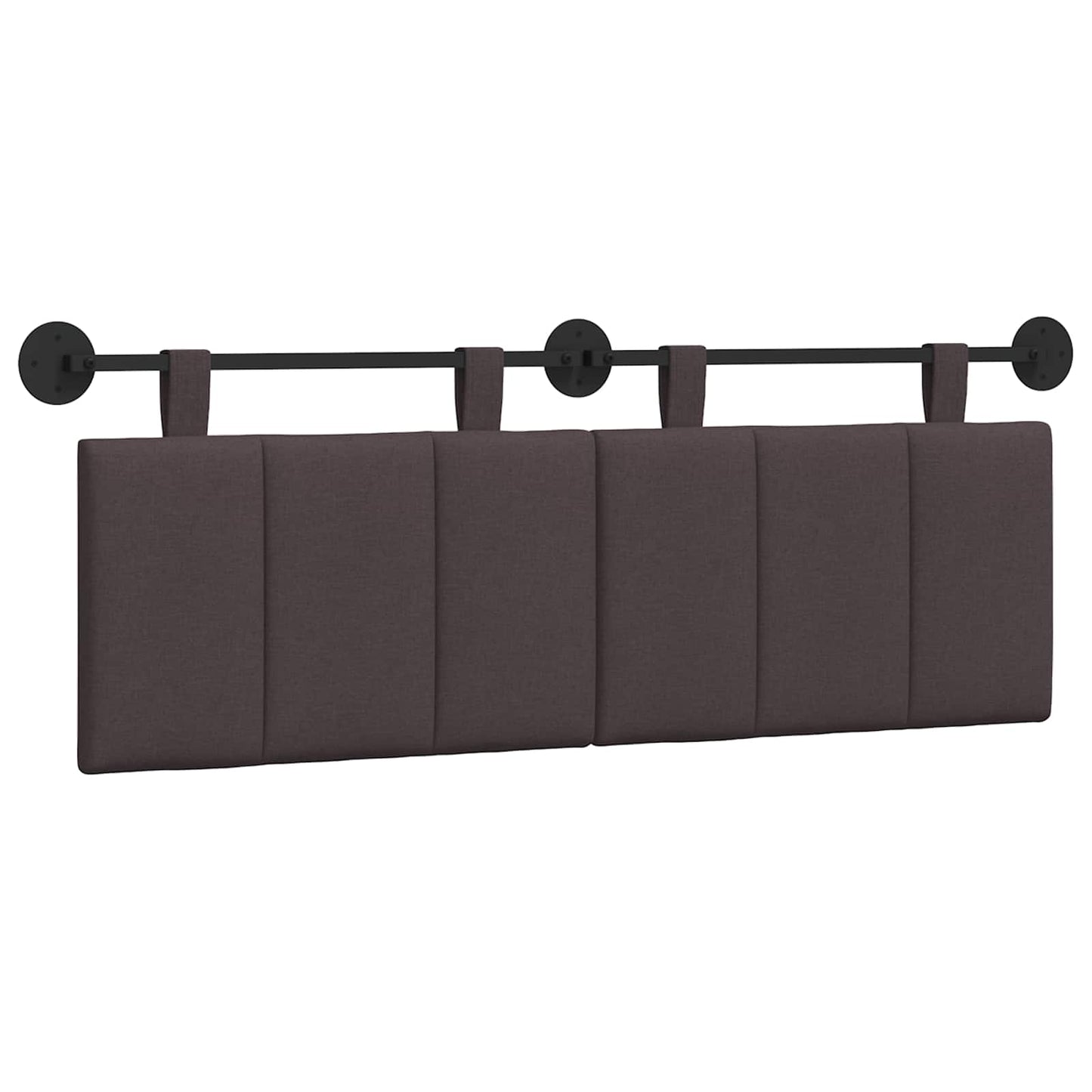 Testata appesa Rigato Marrone Scuro 150 x 55 x 5 cm Tessuto