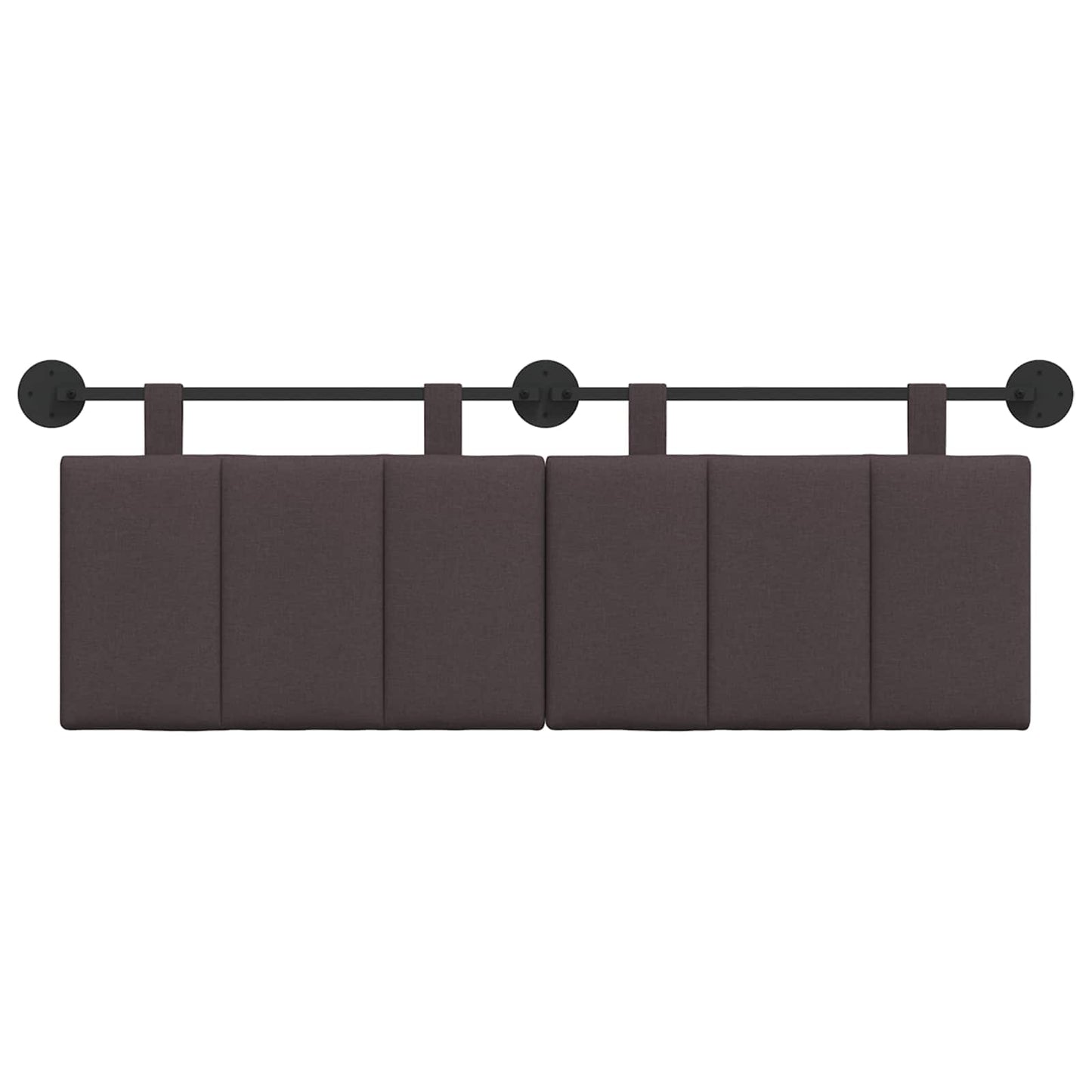 Testata appesa Rigato Marrone Scuro 150 x 55 x 5 cm Tessuto