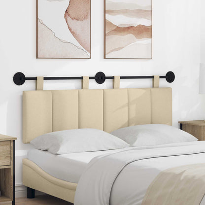 Testata appesa Montaggio a parete Crema 150 x 55 x 5 cm Tessuto