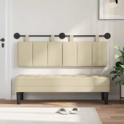 Testata appesa Montaggio a parete Crema 150 x 55 x 5 cm Tessuto