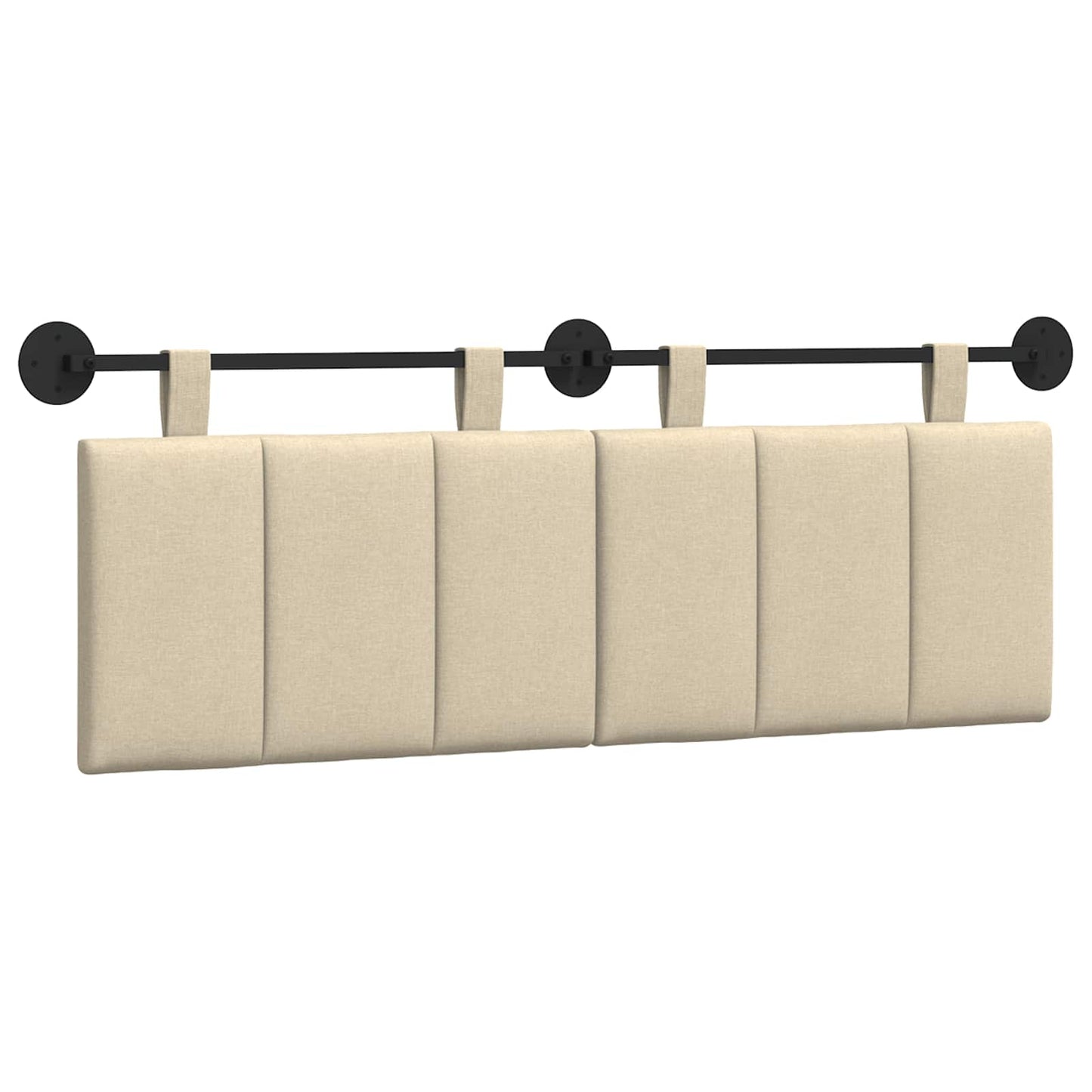 Testata appesa Montaggio a parete Crema 150 x 55 x 5 cm Tessuto