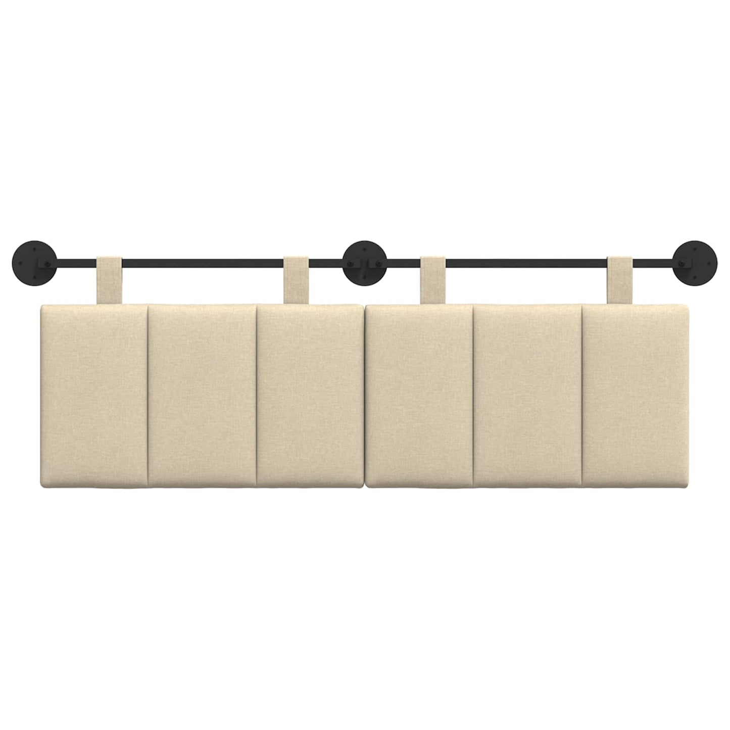 Testata appesa Montaggio a parete Crema 150 x 55 x 5 cm Tessuto